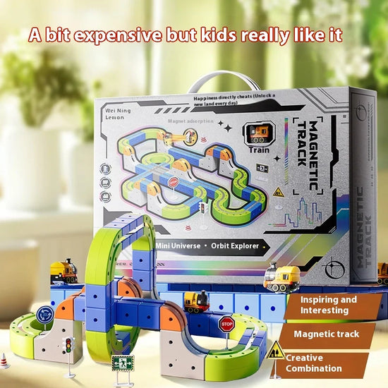 Magnetic Race Track Christmas Gift for Kids - Smart LED 