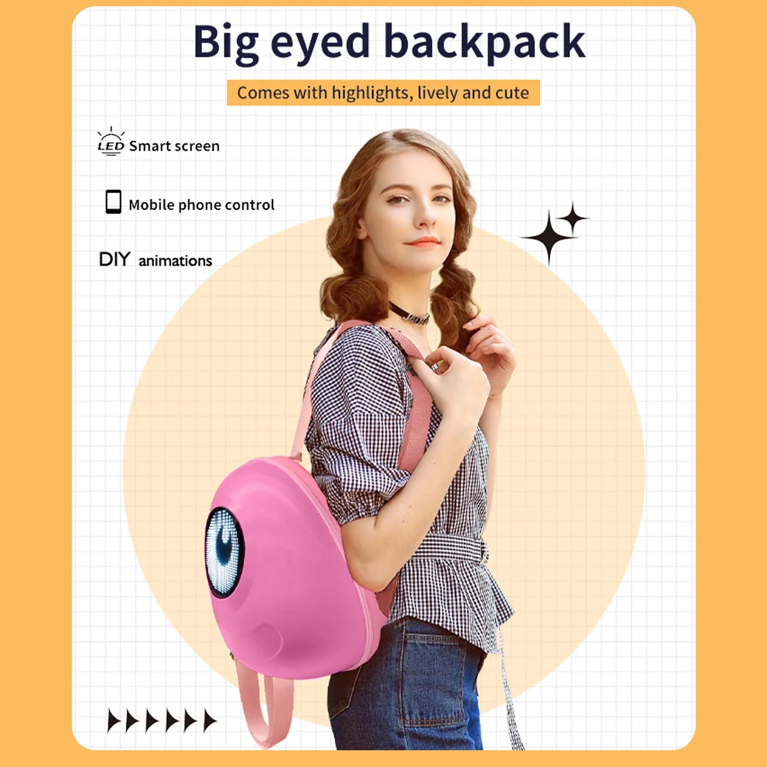 Led Backpack Gift For Kids Dynamic Display - Smart LED 