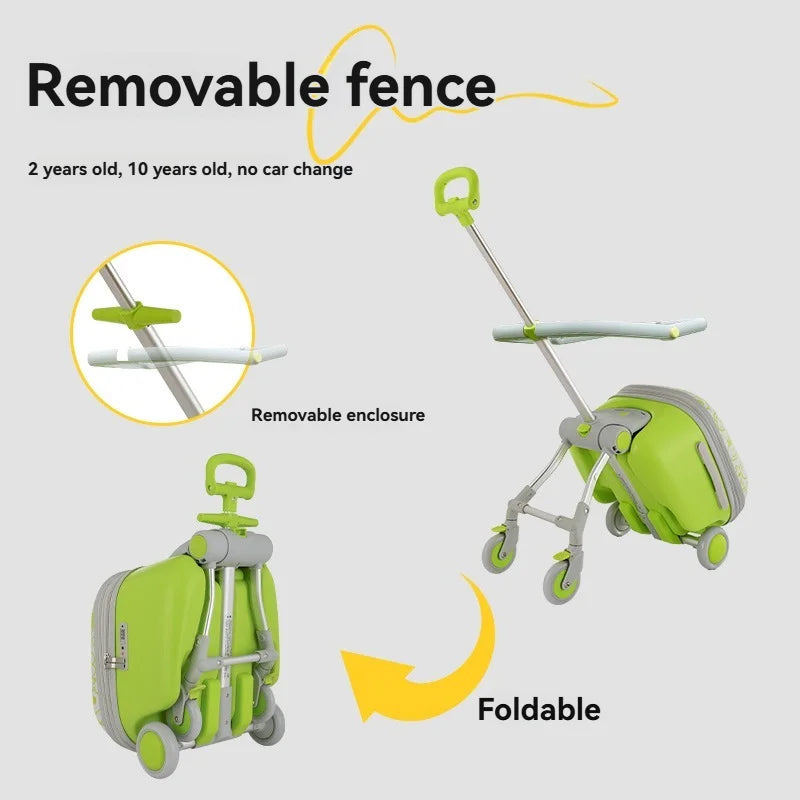 Kids Travel Trolley Suitcase Children Luggage Pulling - Smart LED 