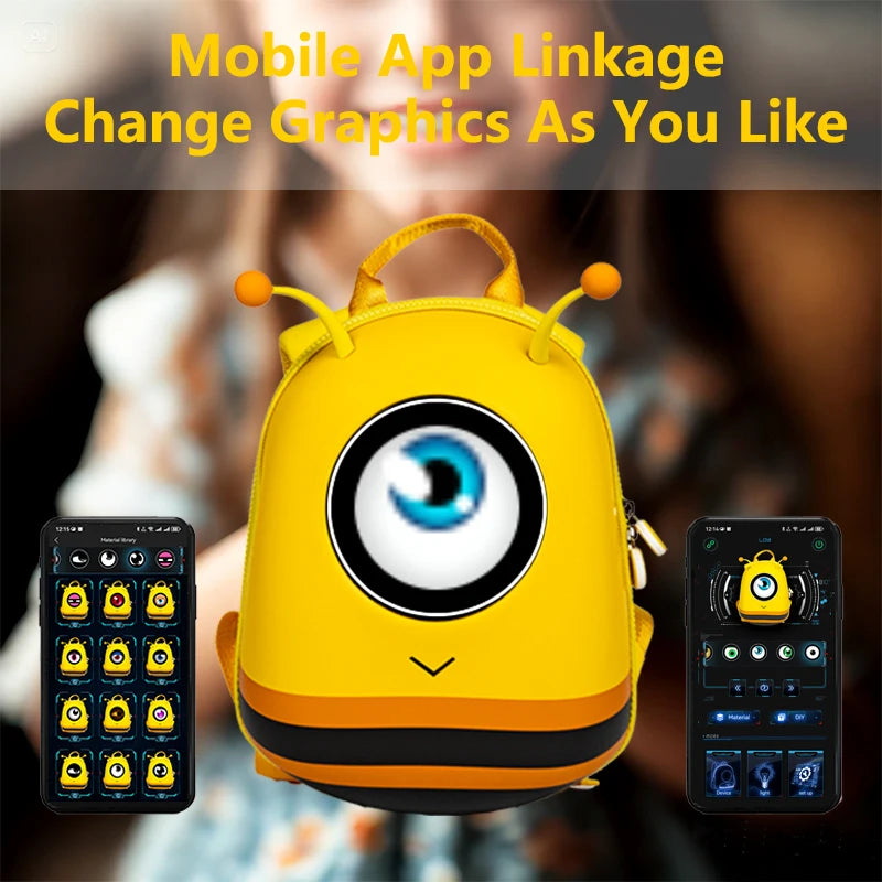 Led Backpack Glow Eyes Backpack: Smart LED Bag for Kids - Smart LED 